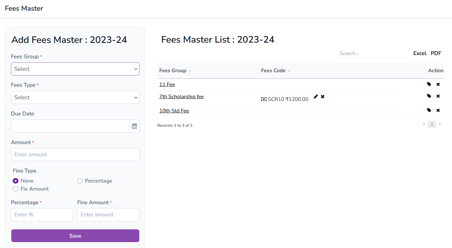 Fees Master