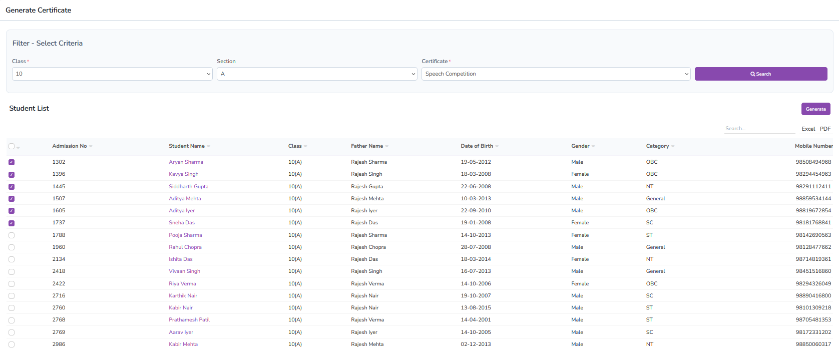 Generate Certificate