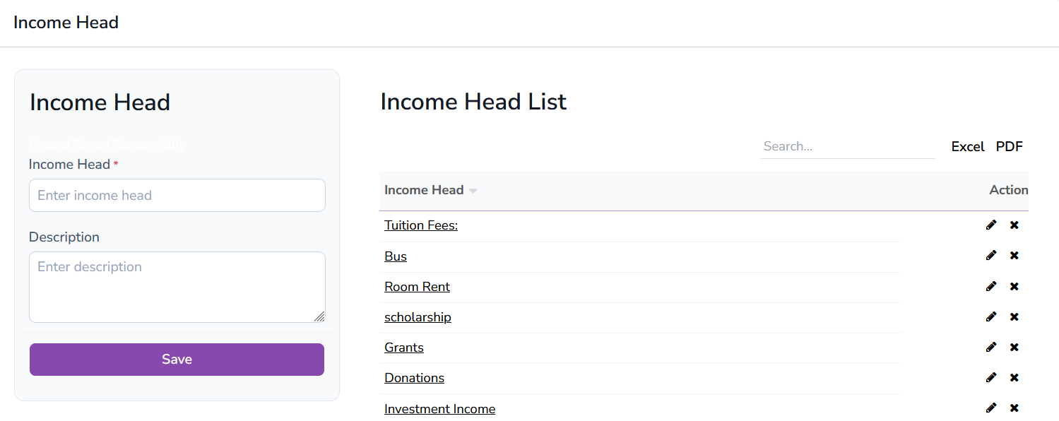 Income Head