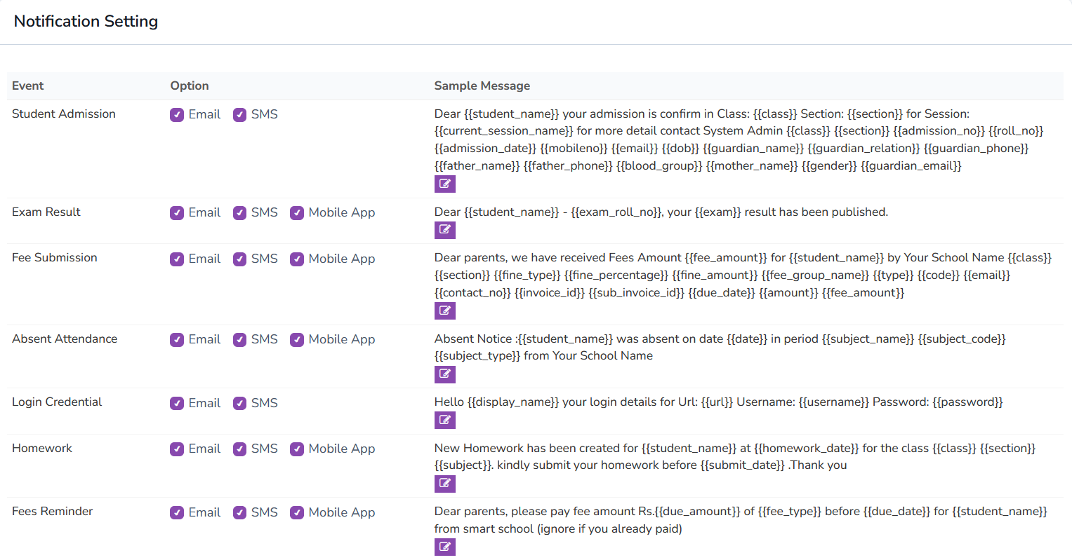 Notification Settings
